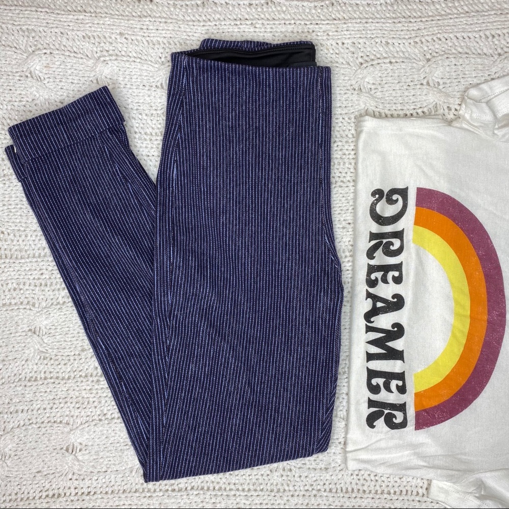 Pinstripe Denim Jeggings